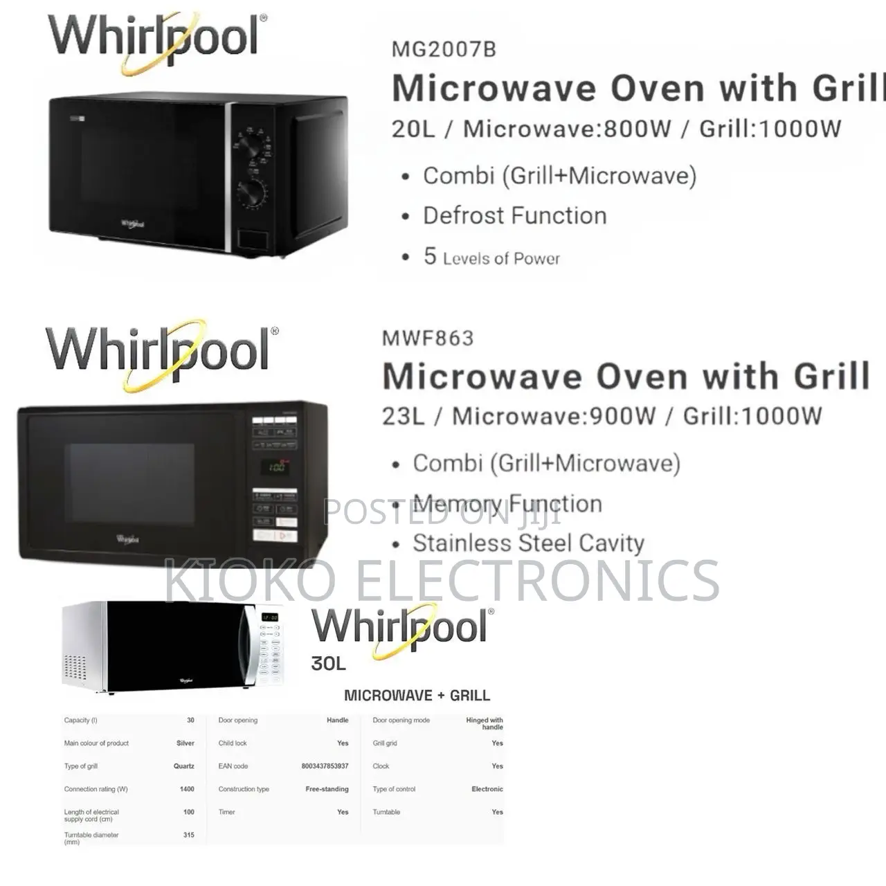 Whirlpool Microwaves