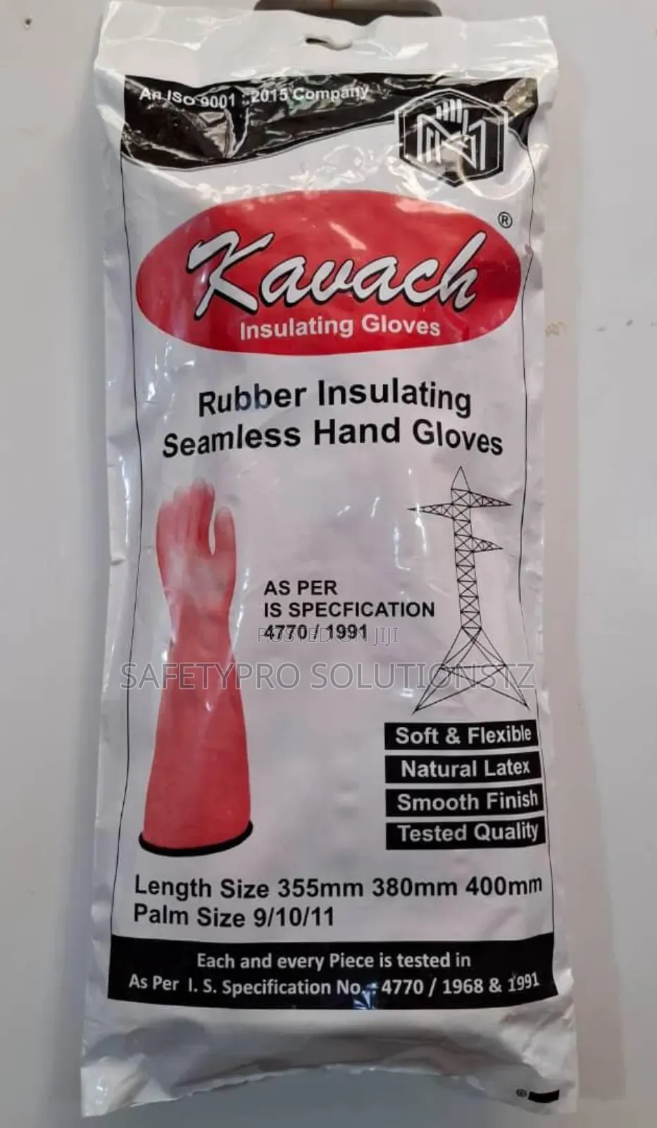 Kavach High Voltage Insulating Gloves (33 Kv)