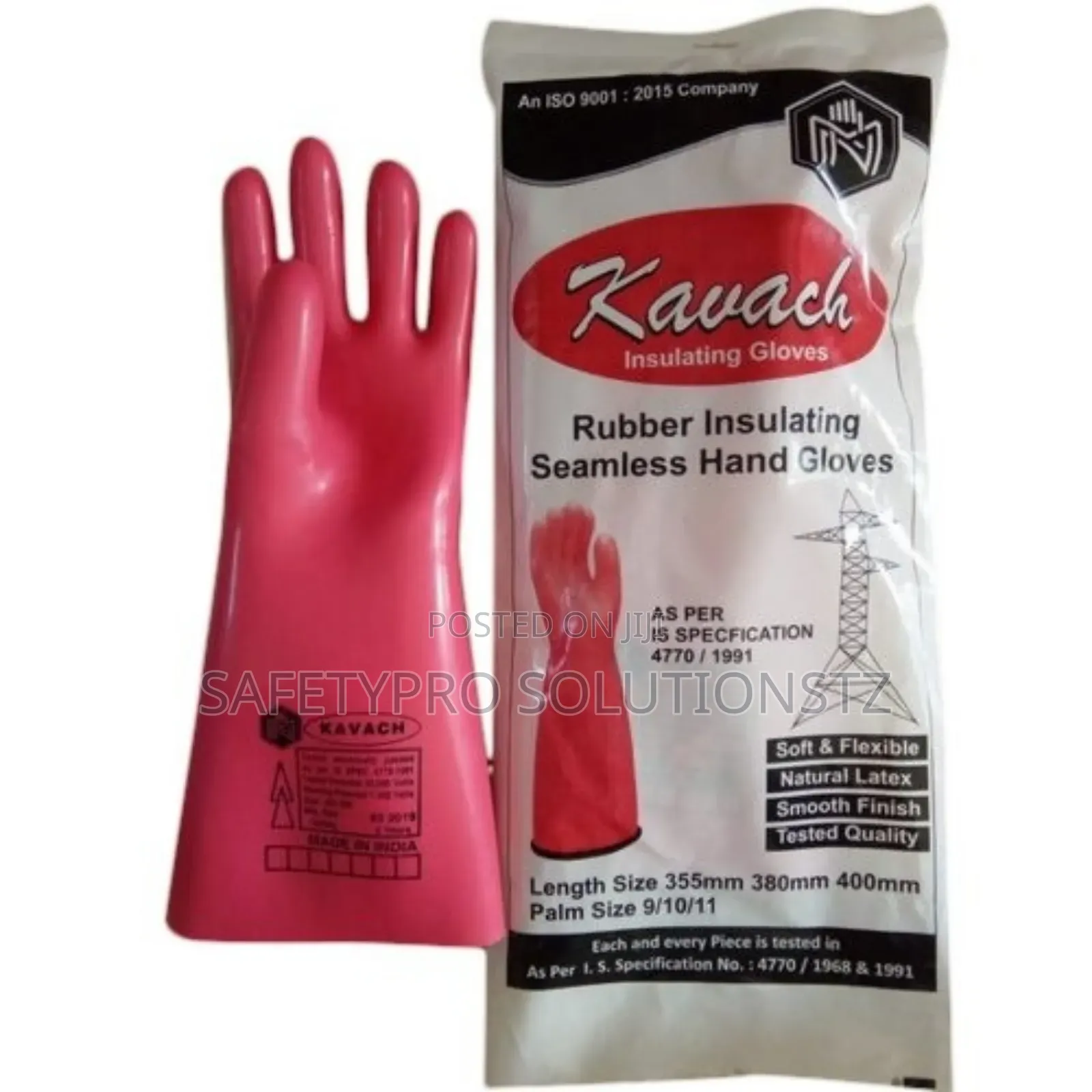 Kavach High Voltage Insulating Gloves (33 Kv)