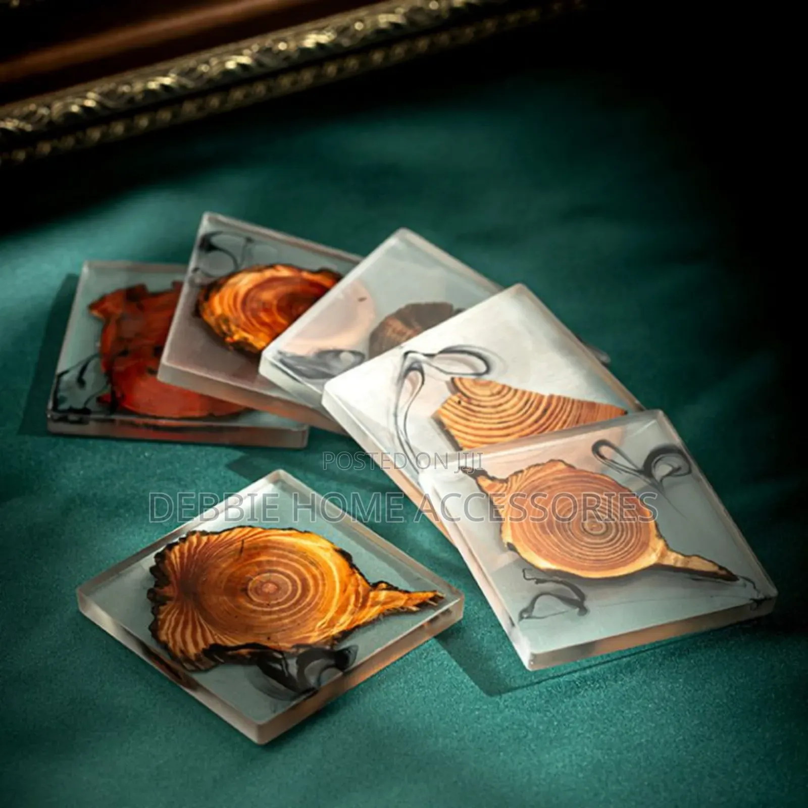 Resin Wooden Coasters Set
(6pcs)
