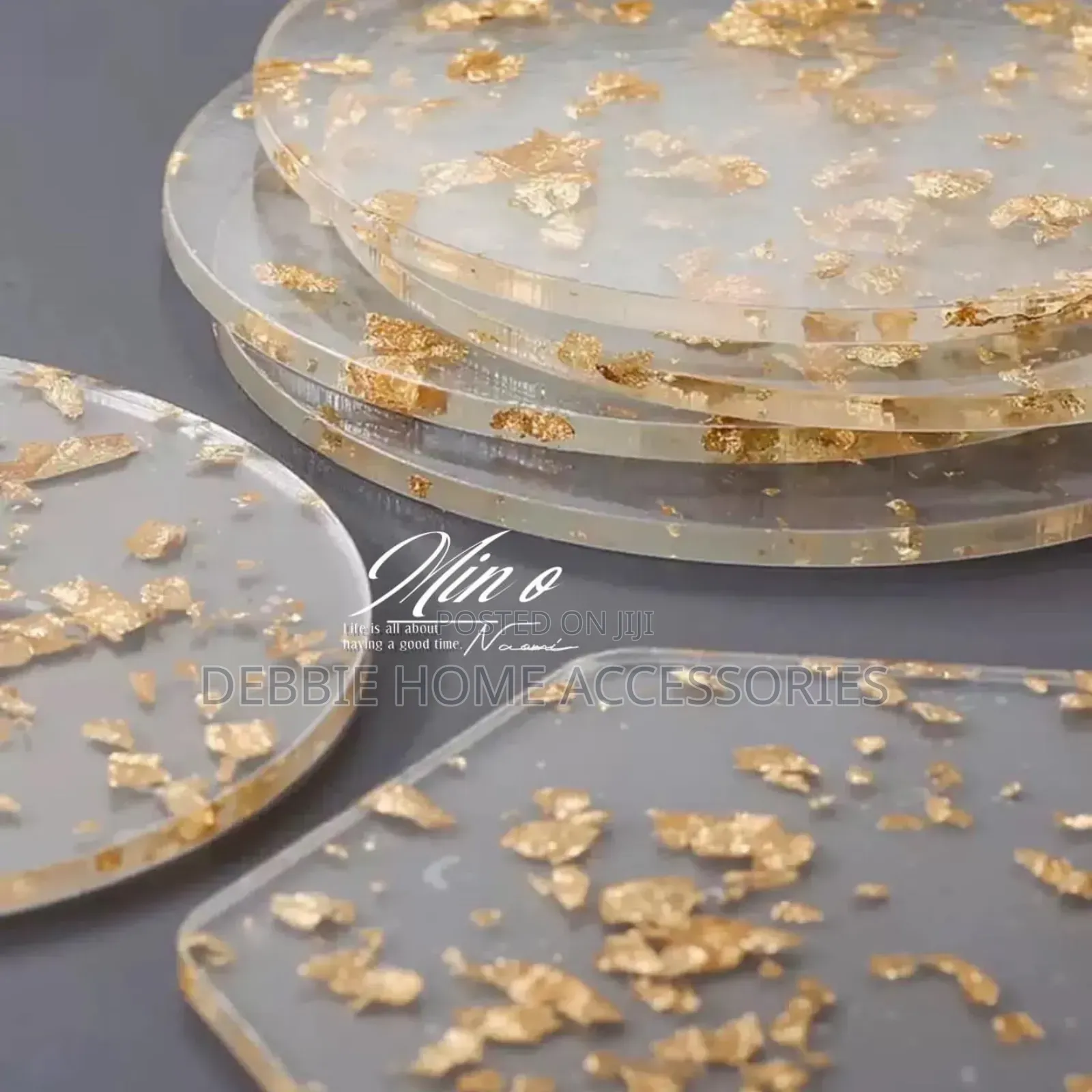 6pcs Round Acrylic Coasters