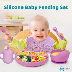 Silicone Baby Feeding Set – 8 PCS