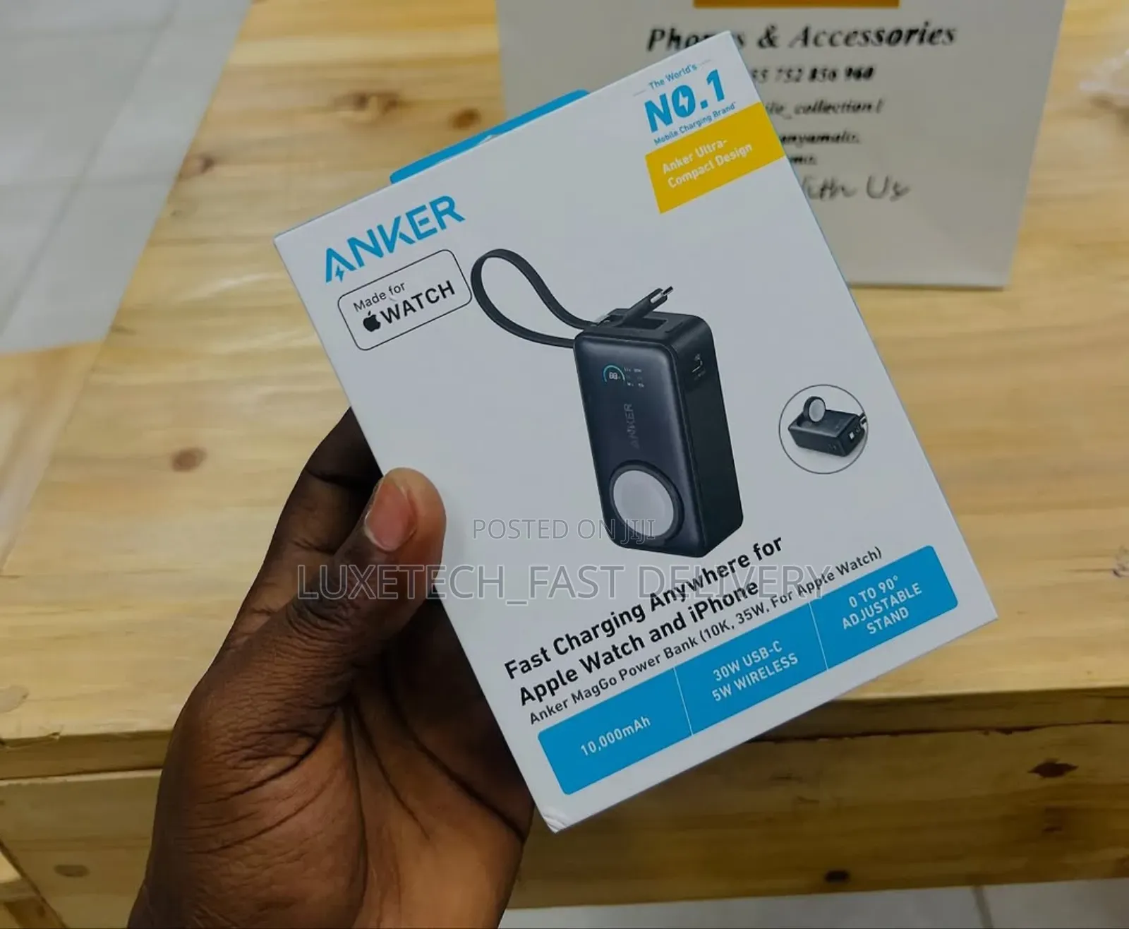 Anker Maggo Power Bank 10,000mah 35w + Wireless Apple Watch Charger