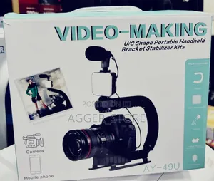 Video Making Kit* Camera Phone Holder, Mic, Light,Adjustable