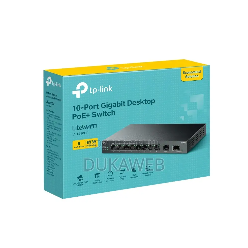 Tp-Link Ls1210gp 8-Port Gigabit Poe+ Desktop Switch – Brand New