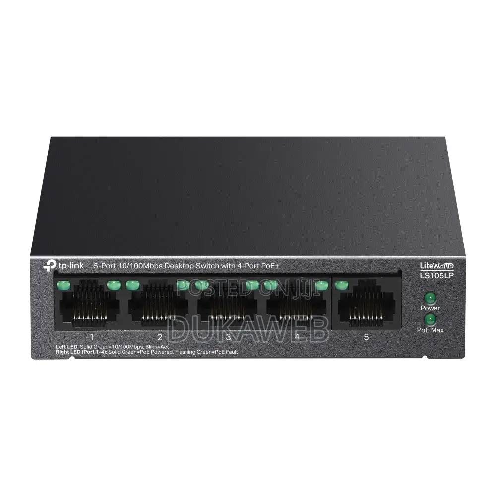 Tp-Link Ls105lp 4-Port Poe Desktop Switch With Extend Mode – Brand New