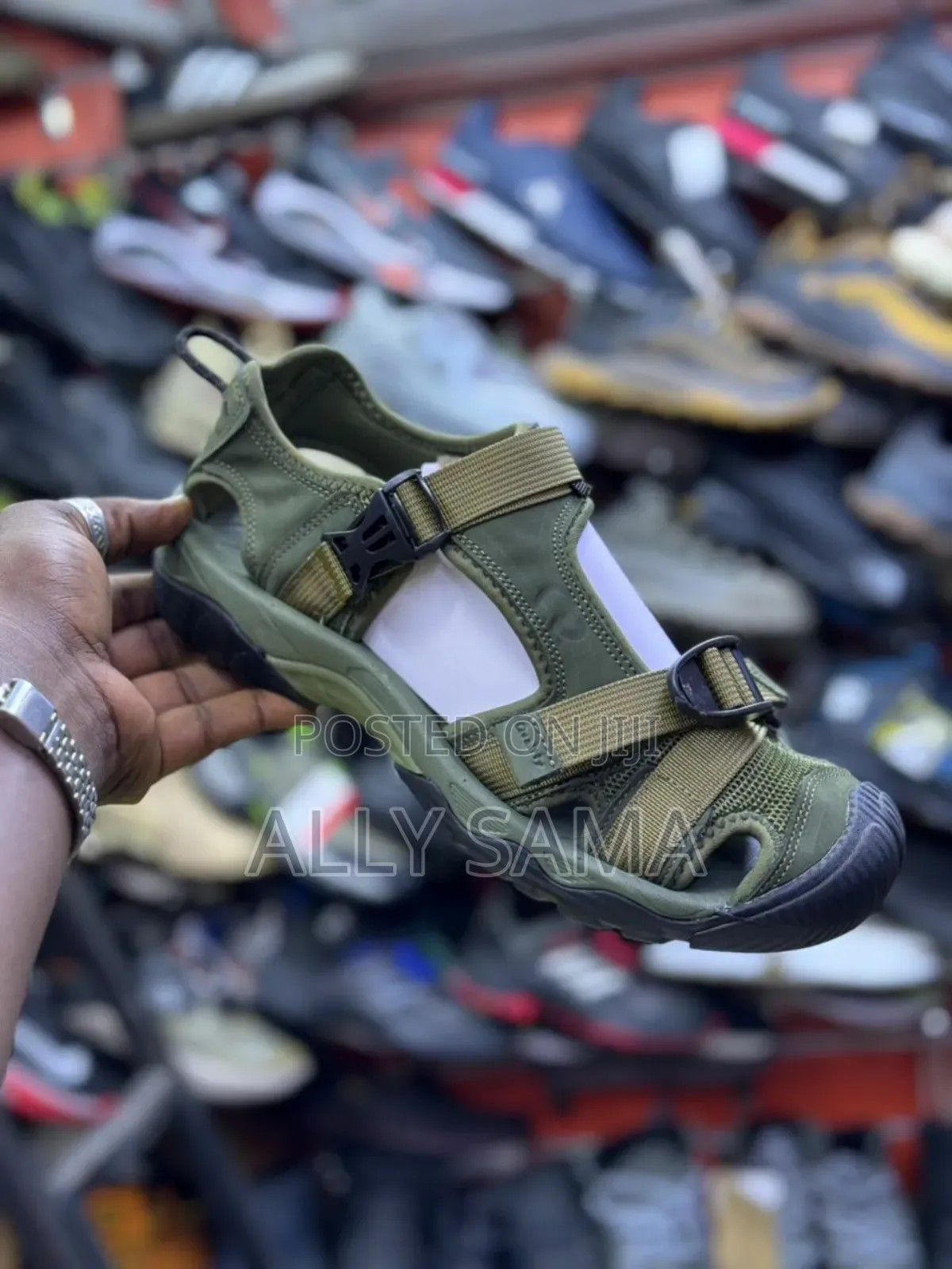 Men's Sandals C2 Material Leather Canvas