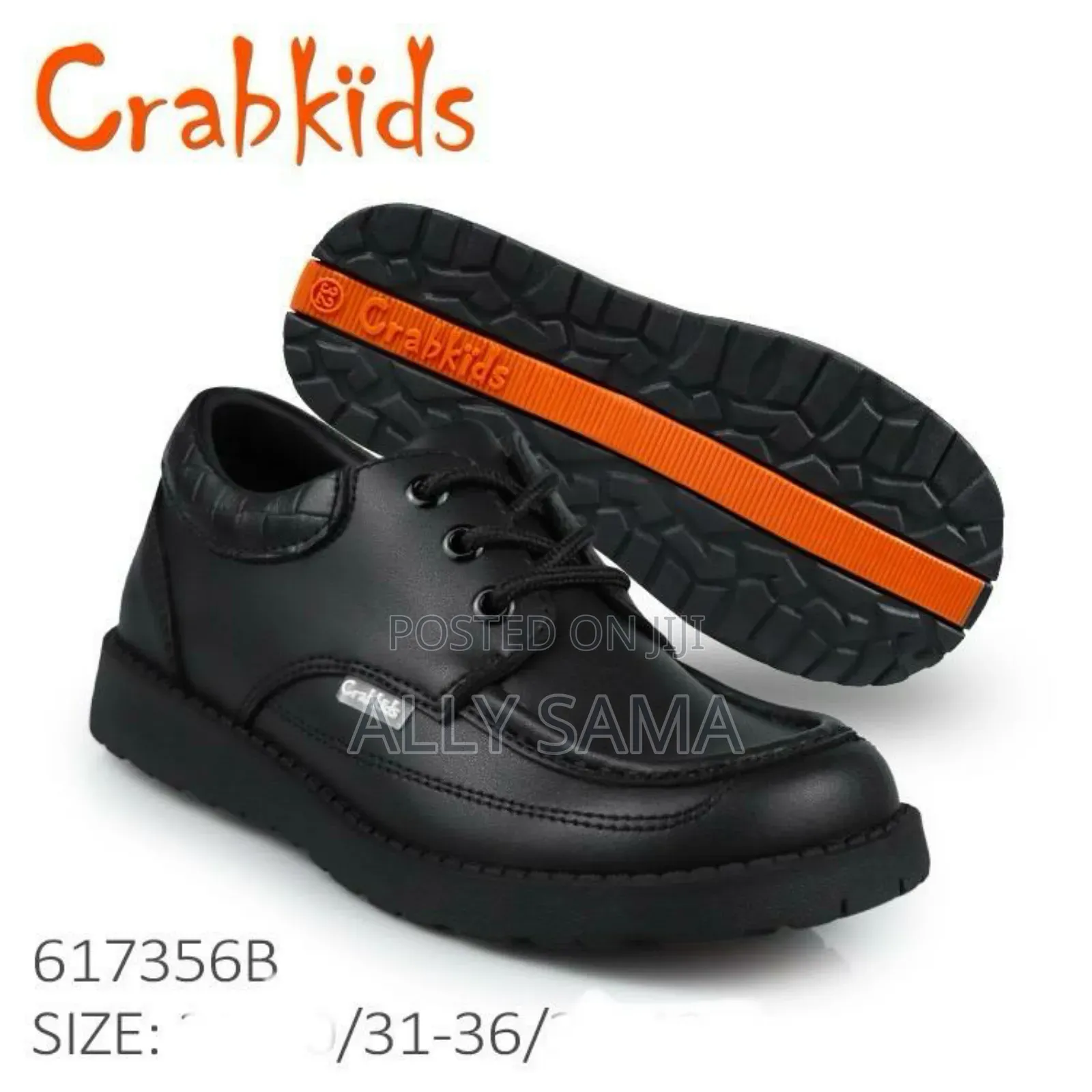 School Shoes Crabkids Full Black for Boys