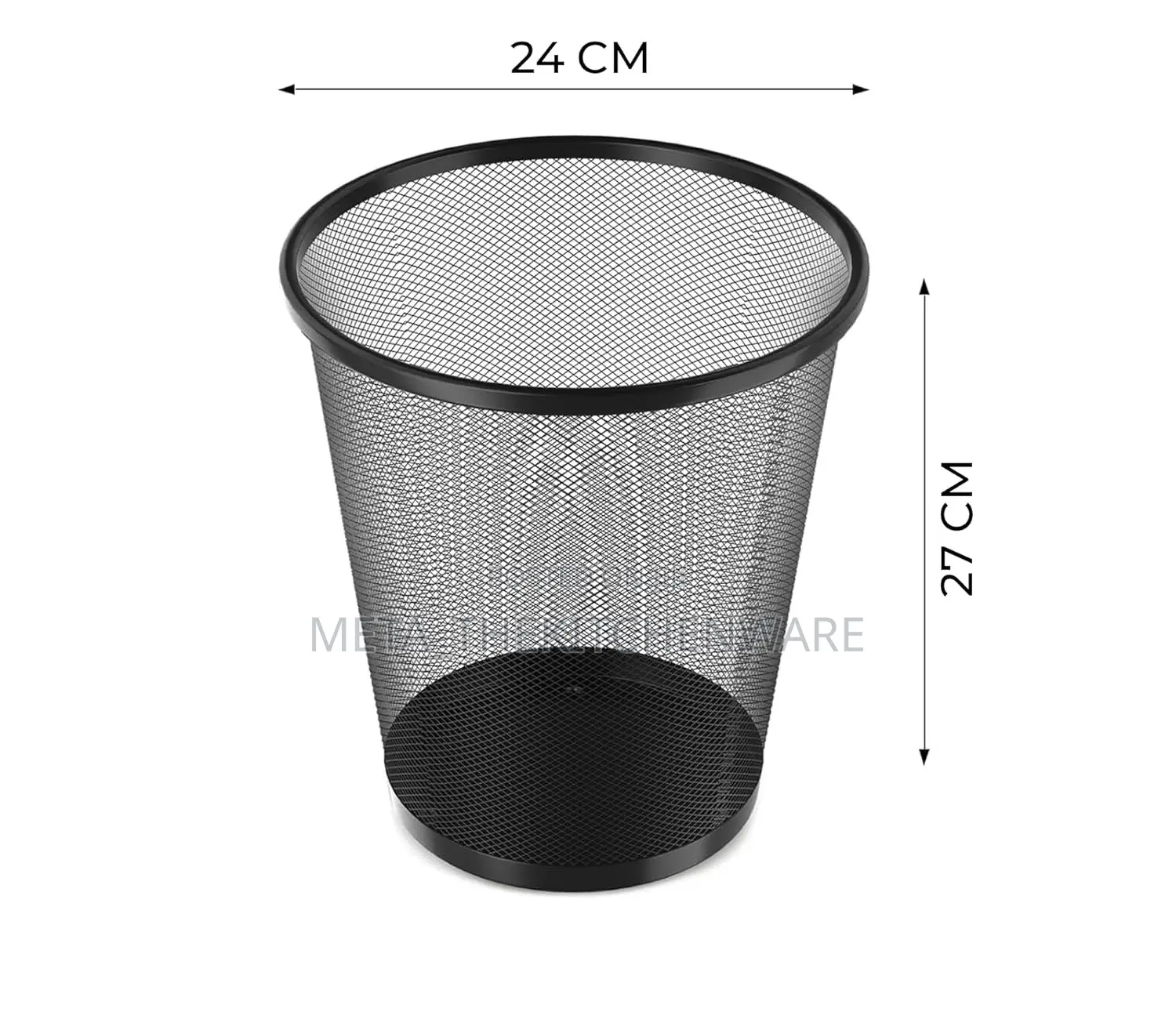 Round Net Metal Dustbin 33cm