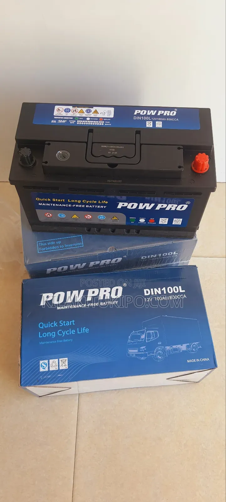 Power Pro Car Battery 12v-100ah/800cca Long Cycle Life