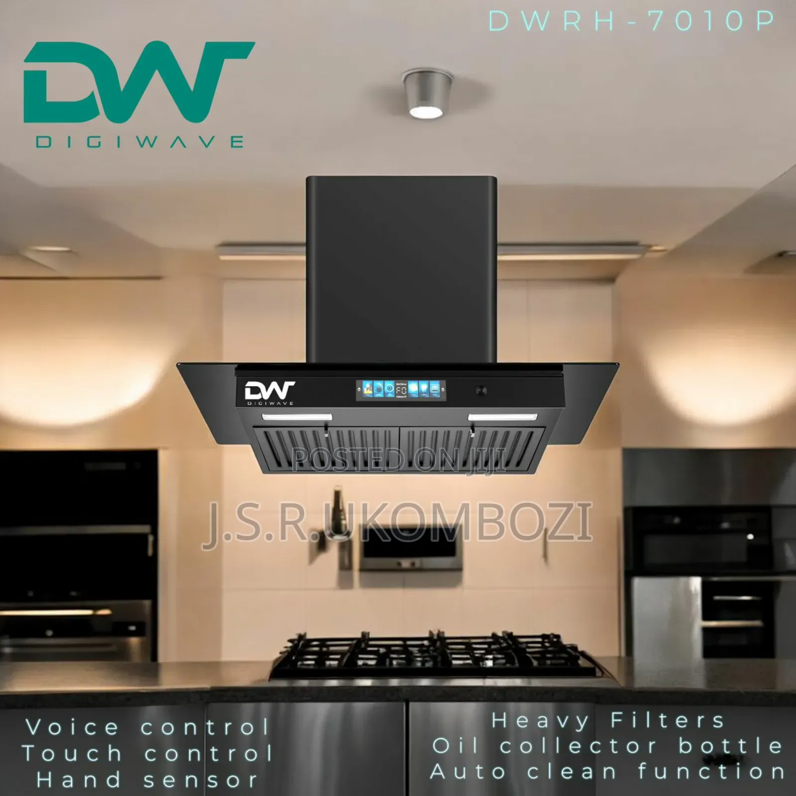 *Digiwave 70cm T Shaped , *Rangehood,Voicecontrol ,Touch Control