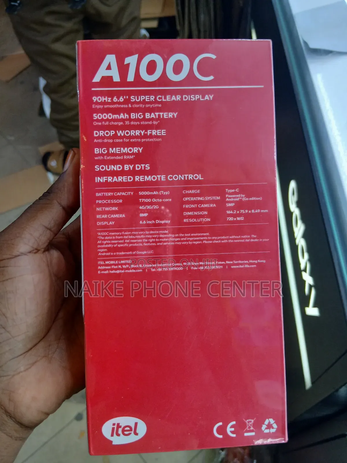 New Itel A100C 64 GB Black