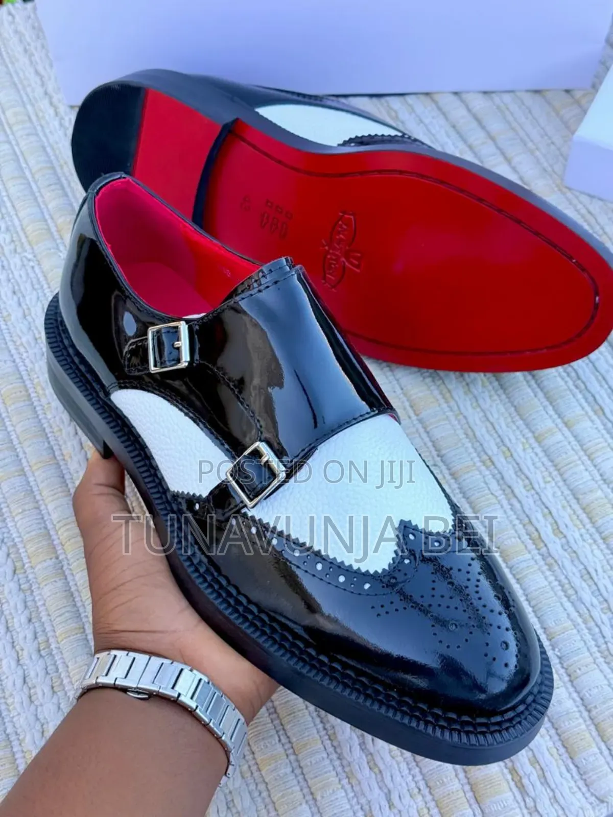 J.M Weston Black and White Shoes