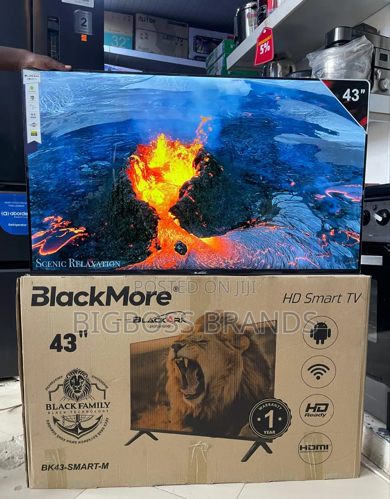 Blackark 43 Inches Smart Frameless