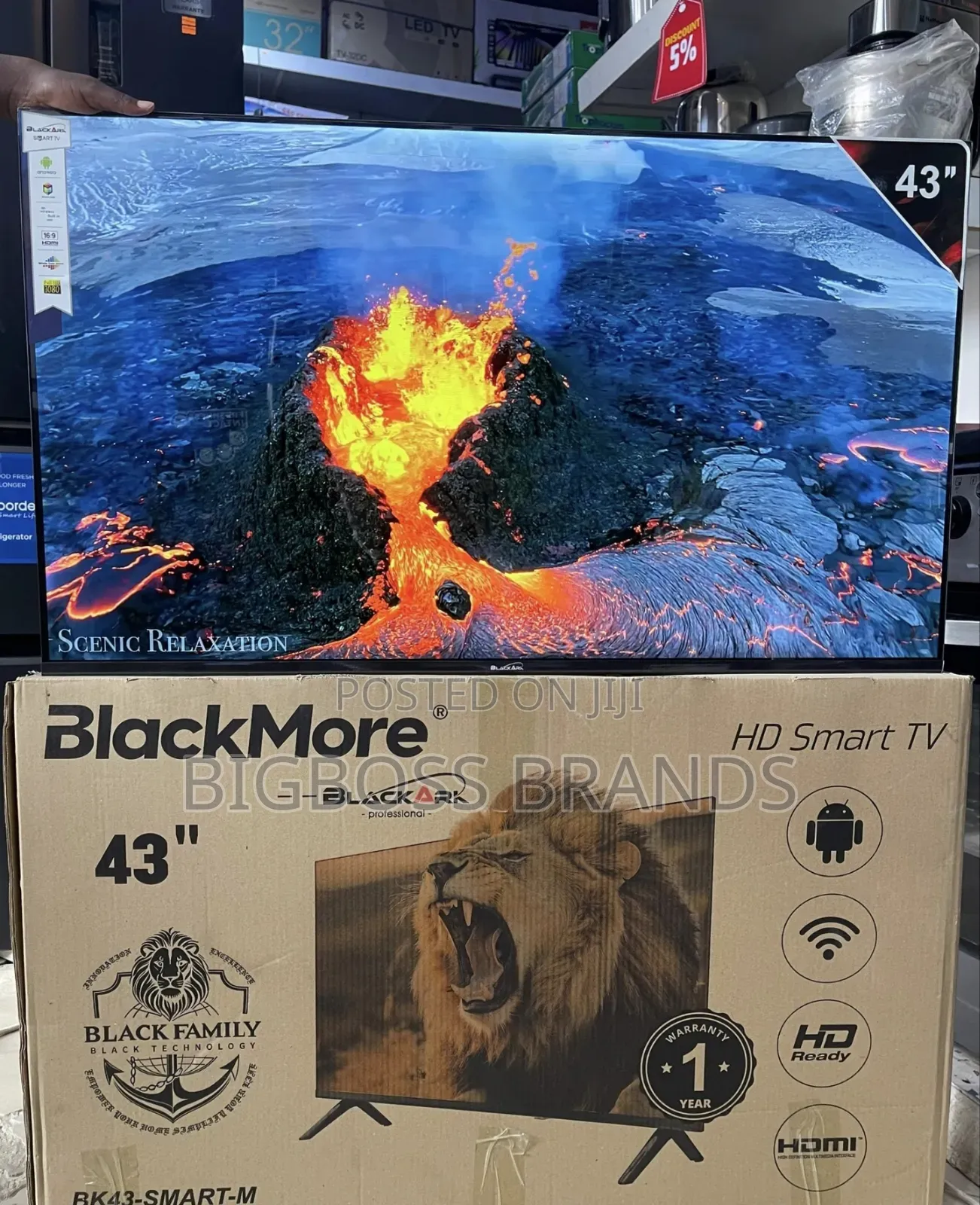 Blackark 43 Inches Smart Frameless