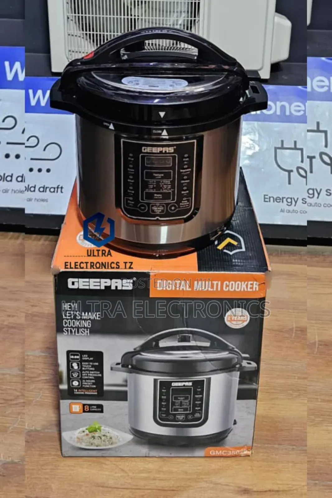 Geepas Pressure Cooker Multi Cooker 8 Liter Digital With Led Display