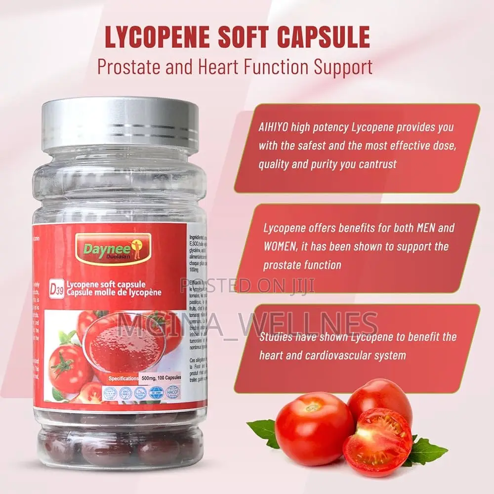 Lycopene Soft Capsule, 100mg Tomato Supplement Extract, Organic