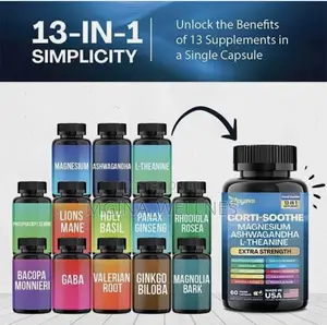 Corti-Soothe Magnesium,Ashwagandha,L-Theanine - Supports Cortisol