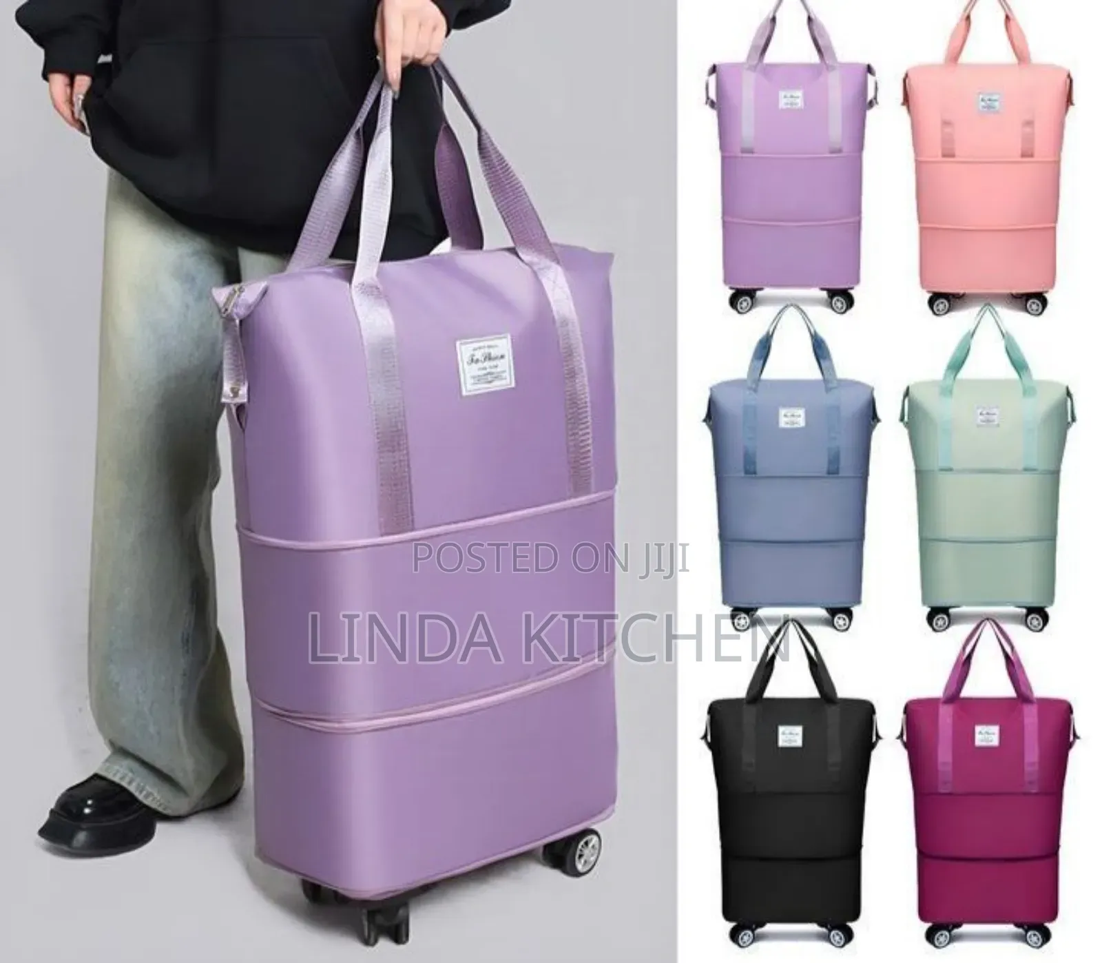 Waterproof Expendable Traveling Duffel Bag With Wheels