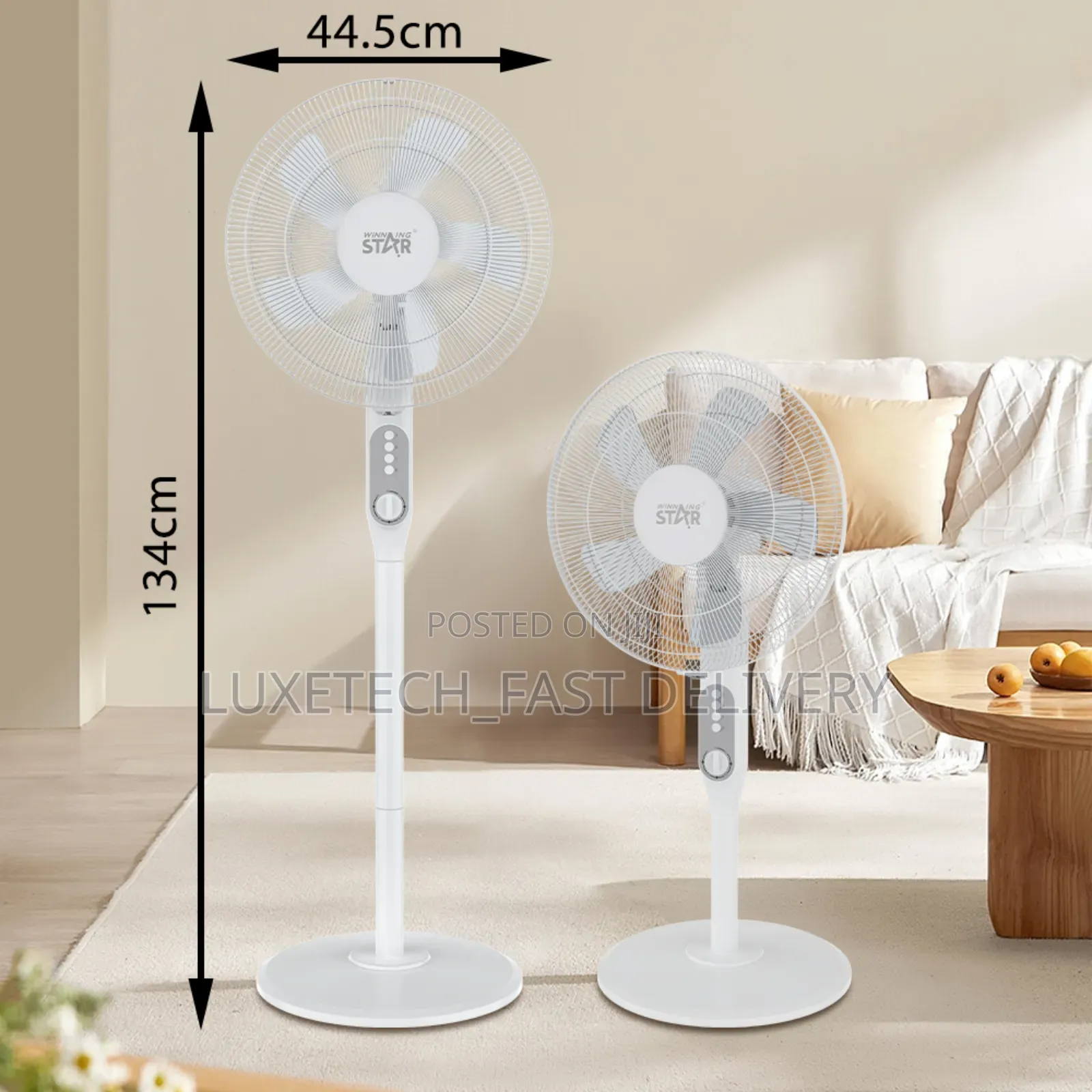 Winning Star St-4055 Stand Fan - 16-Inch Electric Fan