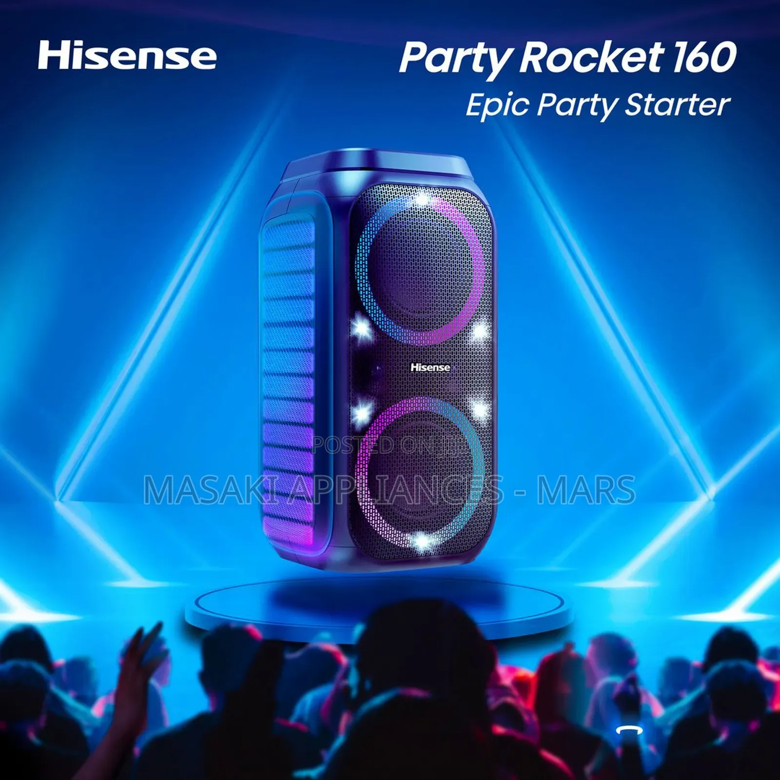 New! Hisense Party Speaker 5100mah Battery Model No: Party Rocket 160