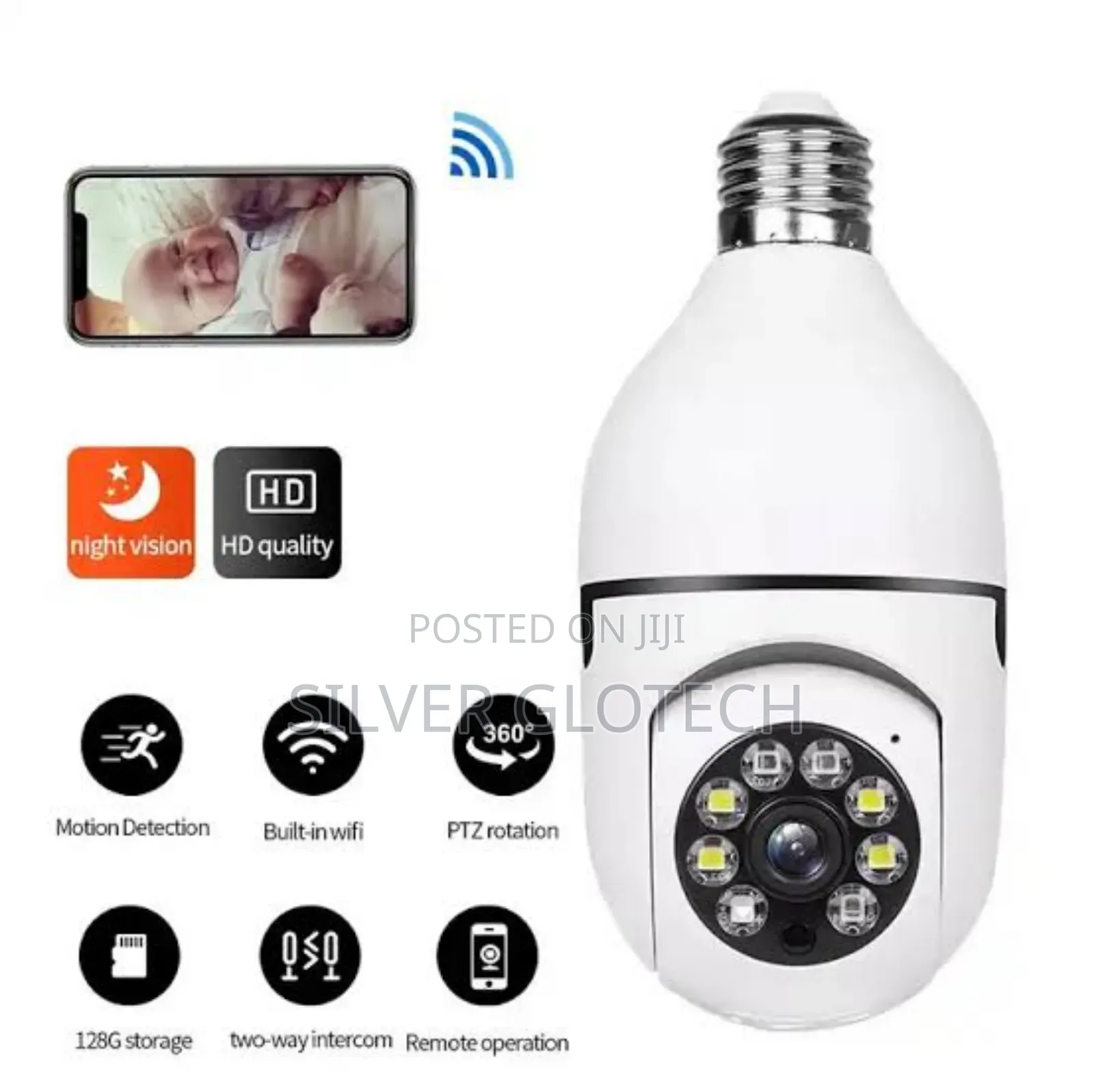 Bulb Security Camera Unaona Kupitia Simu Pia