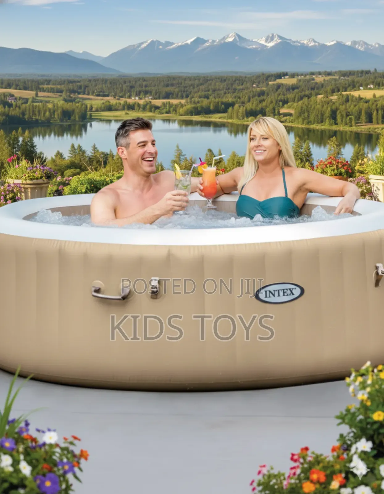 Inflatable Spa 6 Person Hot Tub.