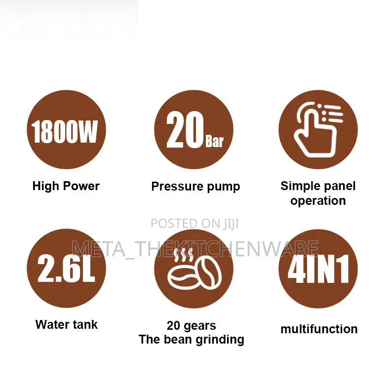 Sokany 4 in 1 Automatic Espresso Coffee Machine