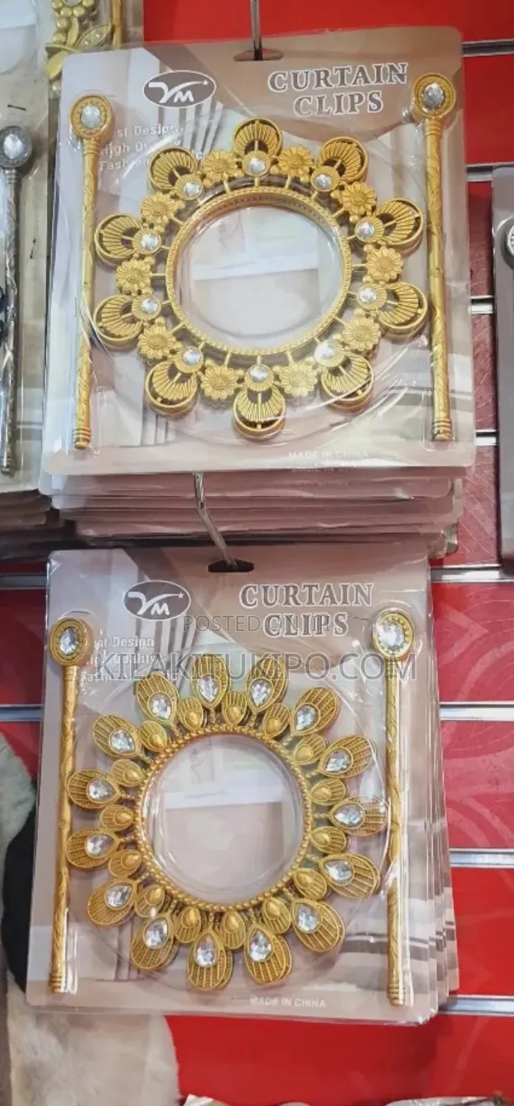 Ym-Curtain Clips Gold Silver Available