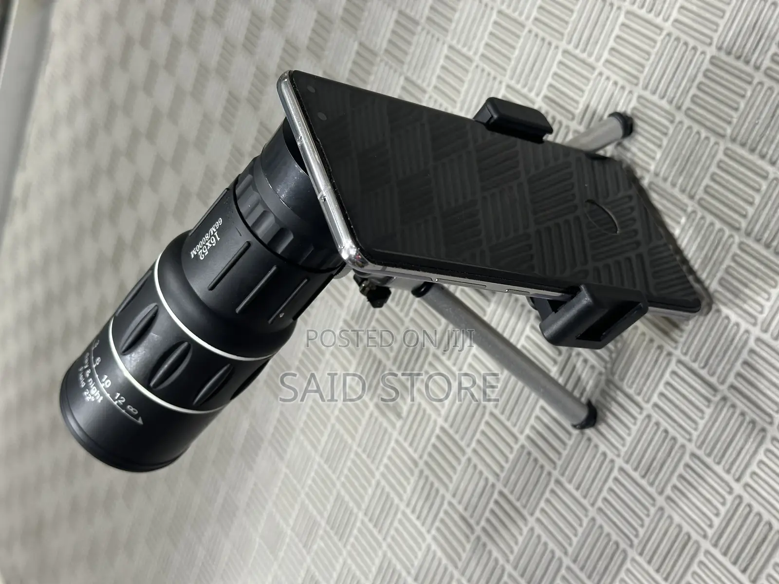 16x52 Hd Monocular Smartphone Telescope - With Tripod Phone Holder