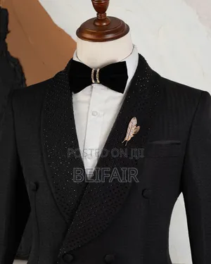 Black Stoney Taxedo Suit