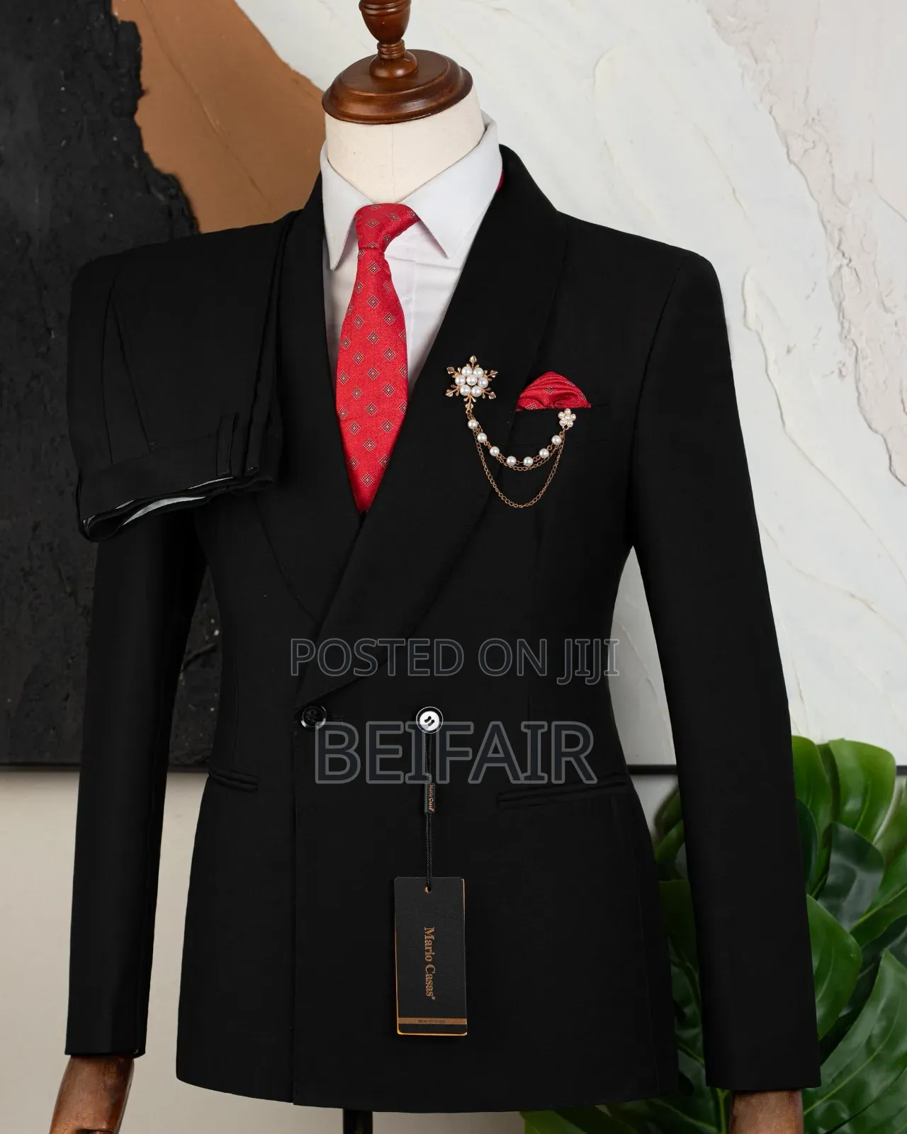 Black Double Button Suti