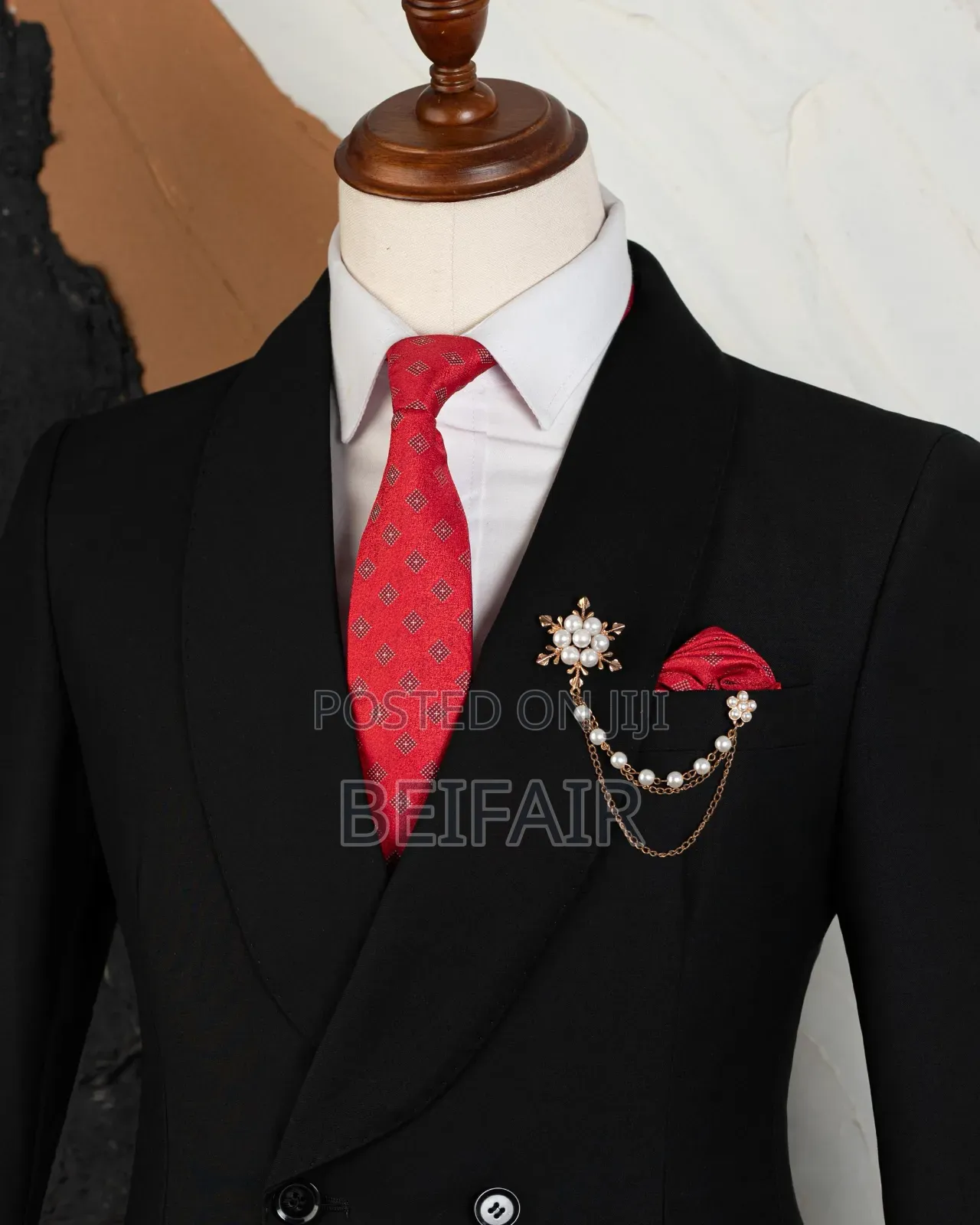 Black Double Button Suti