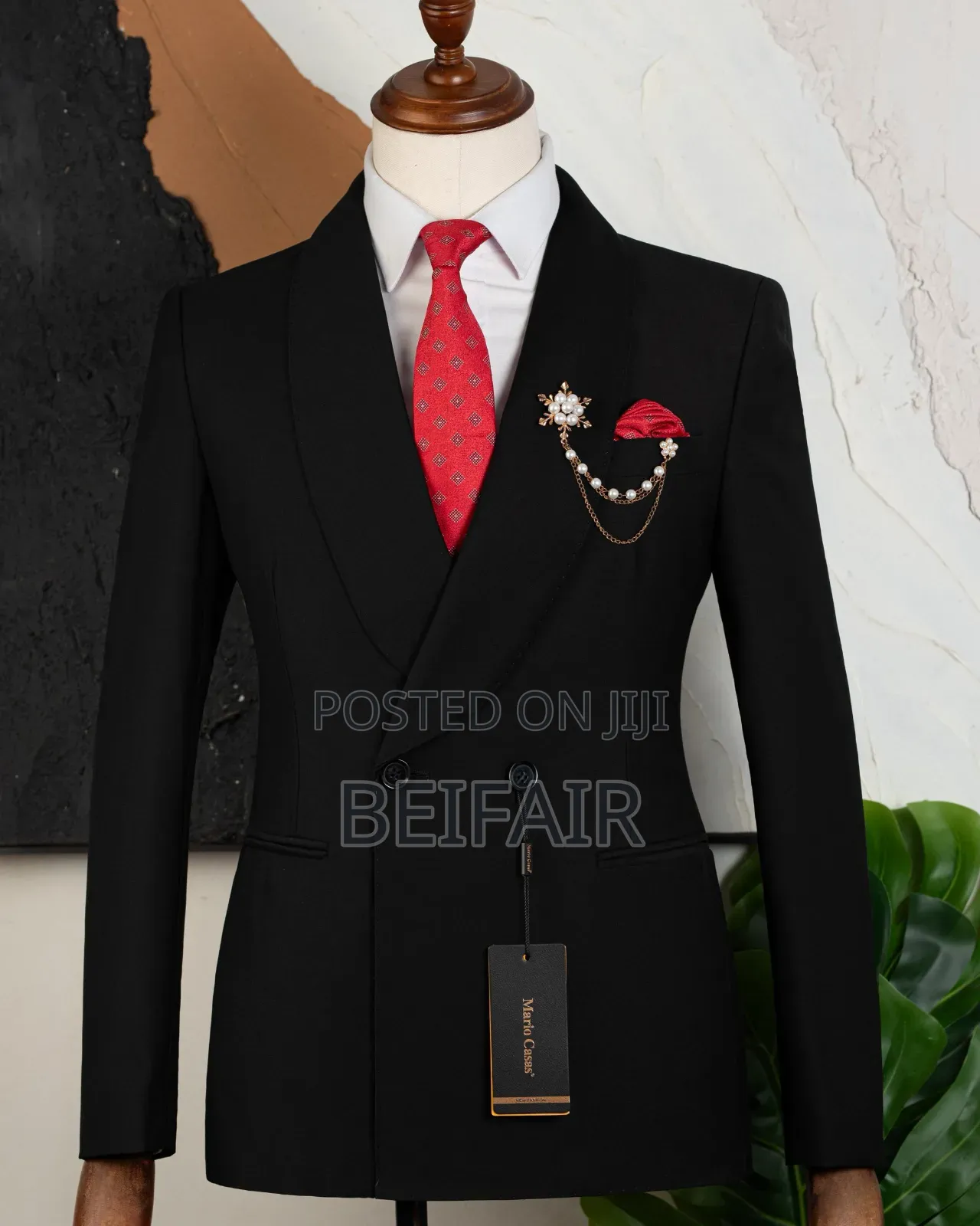 Black Double Button Suti