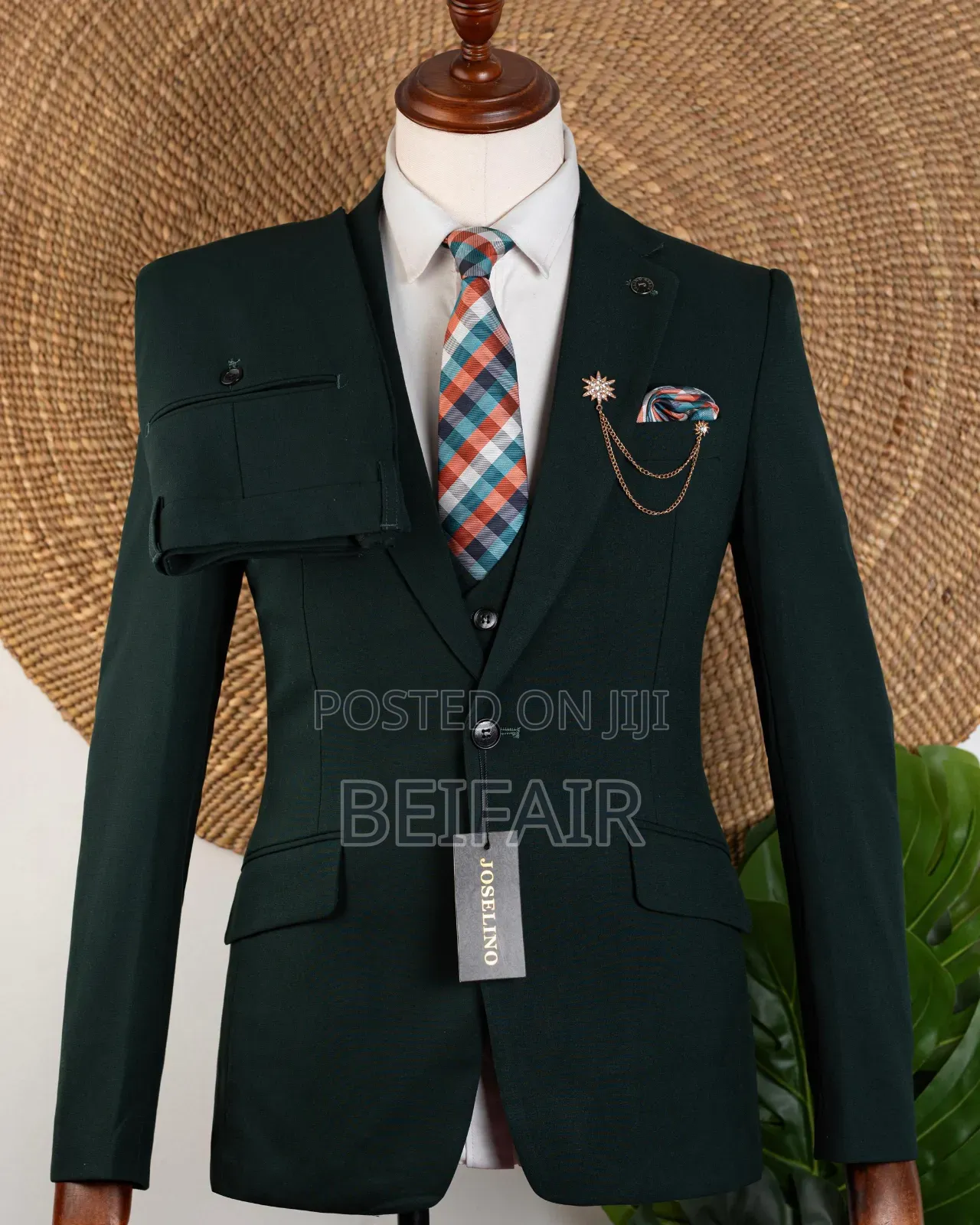 Deep Green Single Button Suitq