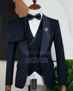 Full Dark Blue Taxedo Suit