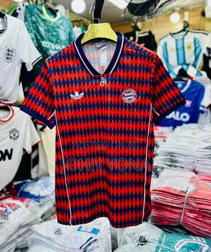 Bayern Munich 2025/26 Lifestyler Red and Dark Blue Jersey