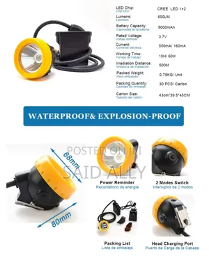 Rechargeable Head-light Mining Torch