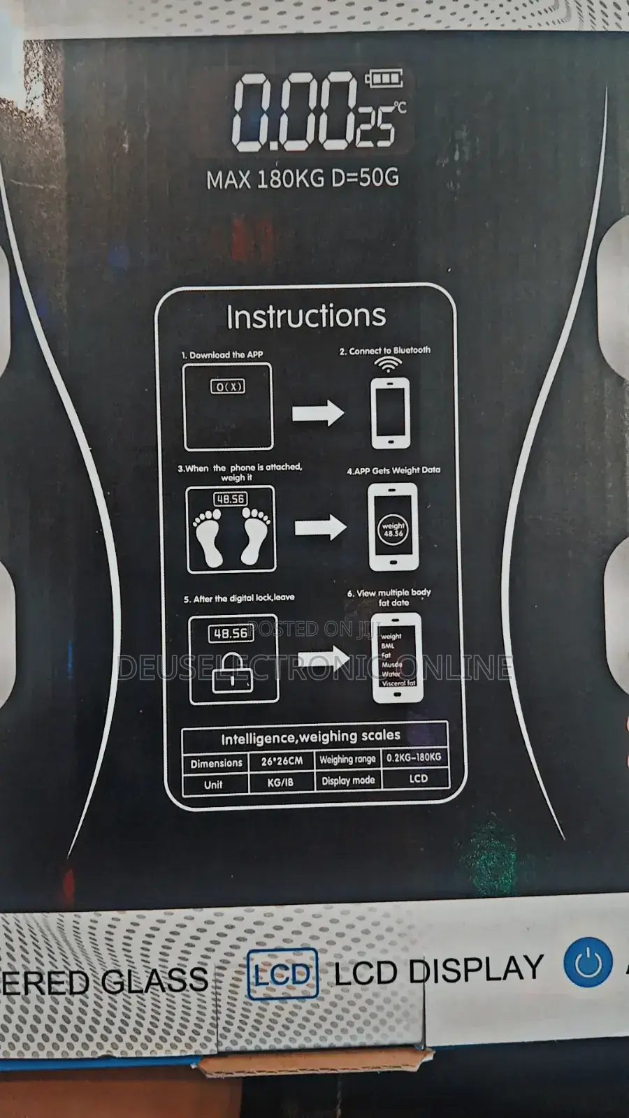 Personal Scale With Bluetooth At 30,000 180kg Max