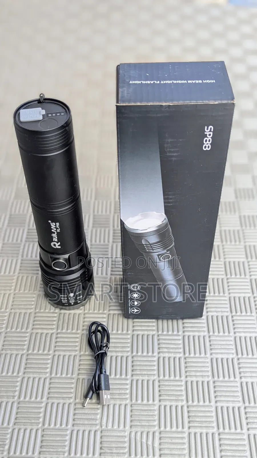 Ruillave Powerful Led Flashlight + Power Bank – Model Sp88 (Fl-795)