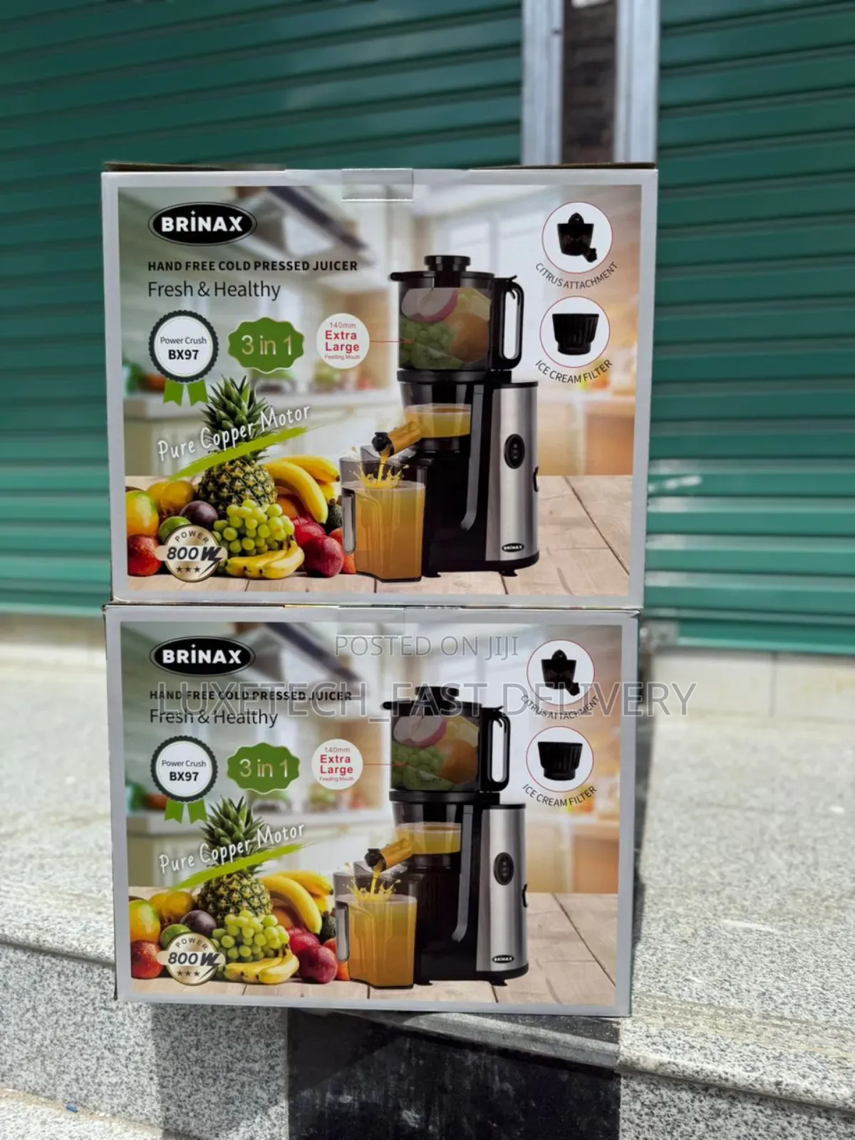 Brinax 3-in-1 Power Crush Bx97 Cold Pressed Juicer