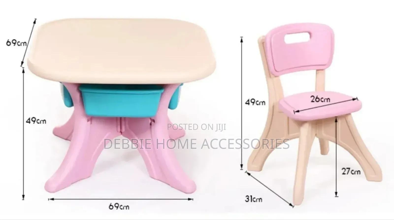 Kids Dining /Studying Table (Meza+ 2 Chairs)