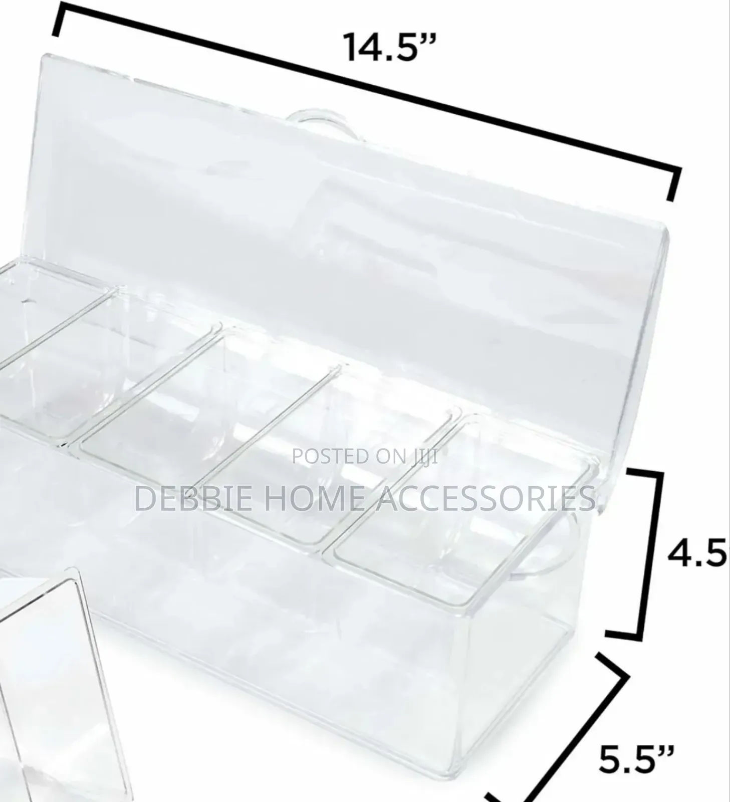 Condiment Tray With Ice Chamber(4 Removable Fruit Tray) In 1