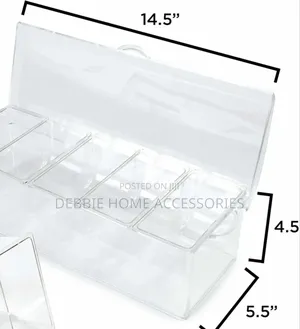 Condiment Tray With Ice Chamber(4 Removable Fruit Tray) In 1