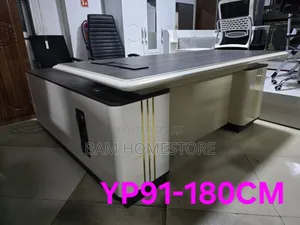 Executive Two-Tone Desk With Side Cabinet (Yp91-180cm)