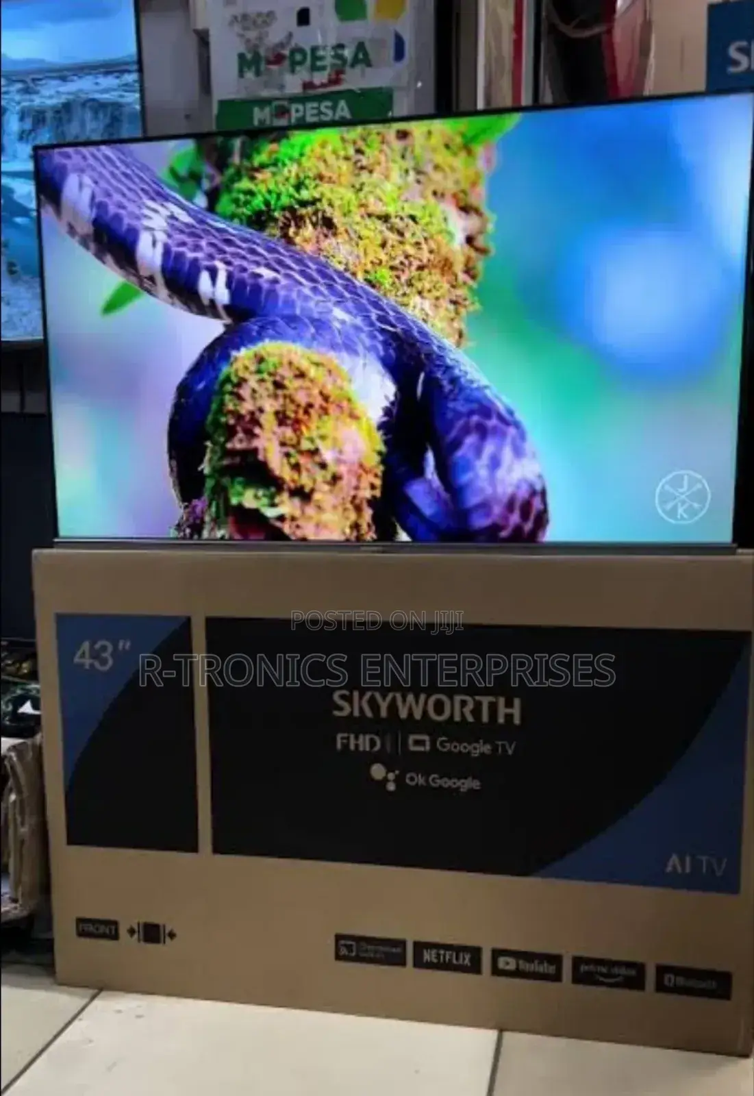 Skyworth 43-Inch Full Hd Google TV, Frameless Smart Television