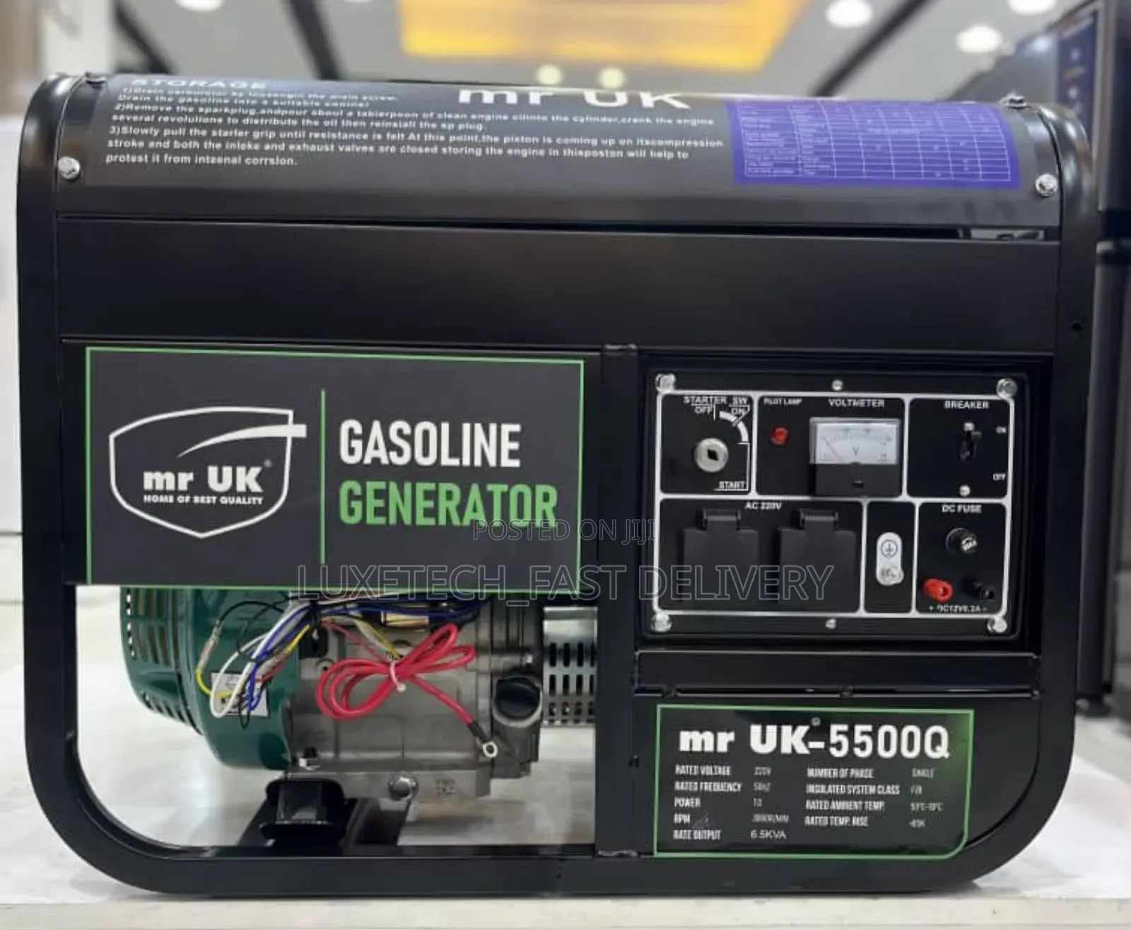 Mr Uk Gasoline/Petrol Generator 6.5 Kva