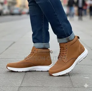Buti Za Kiume or Men's Boot Shoes Vya Materials Ya Leather