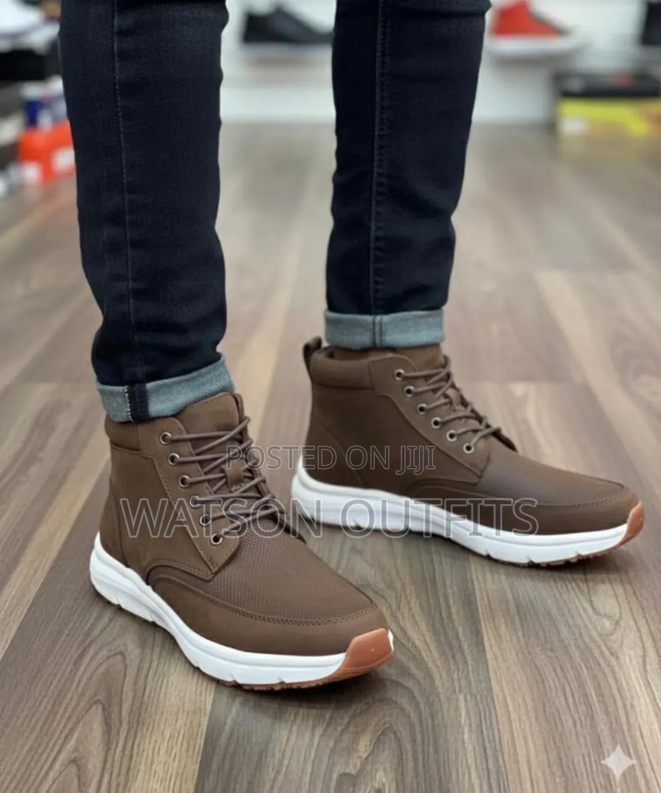 Buti Za Kiume or Men's Boot Shoes Vya Materials Ya Leather