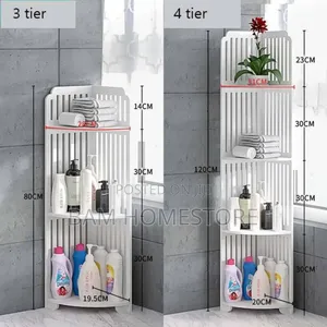 5-Tier Waterproof Corner Shelf Unit (120x21cm)